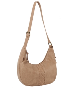 Fashion Woven Stirpe Shoulder Bag Hobo K-0005-M GRAY